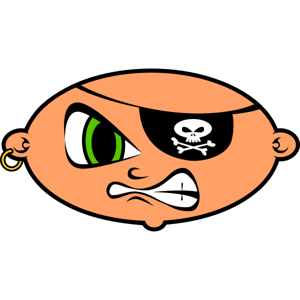 SVG Pirate cartoon icon vector image