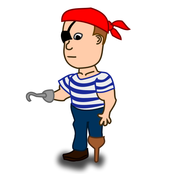 SVG Pirate comic character vector image