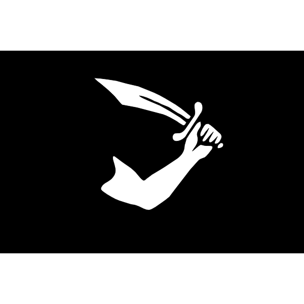 SVG Pirate flag arm and sword vector image