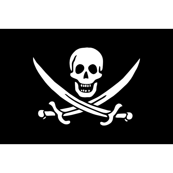 SVG Pirate flag of Jack Rackham