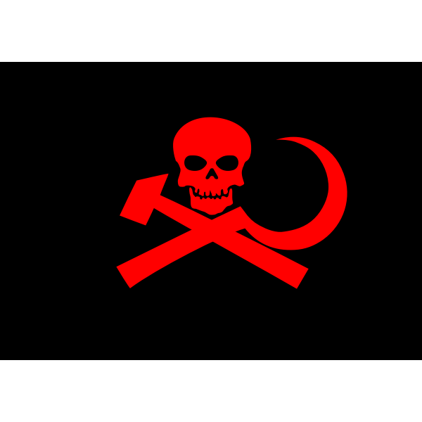 SVG Pirate flag with communist symbols