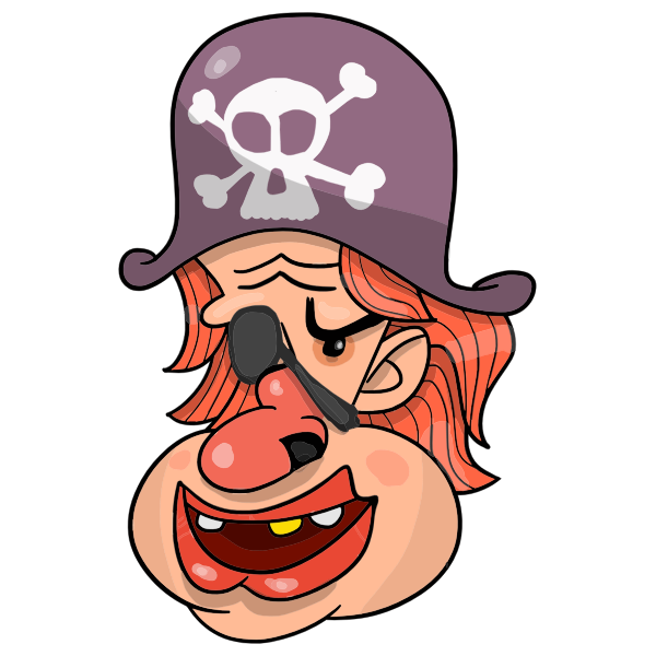 SVG Pirate Head Character