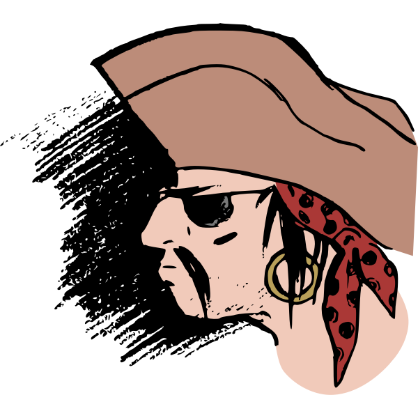 SVG Pirate head in colour