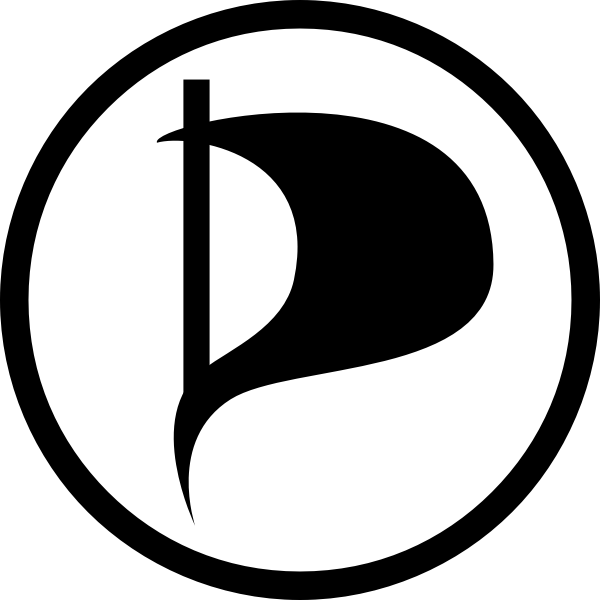 SVG Pirate parties logo vector drawing