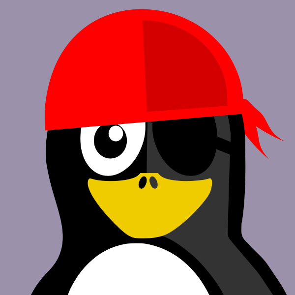 SVG Pirate penguin profile vector image