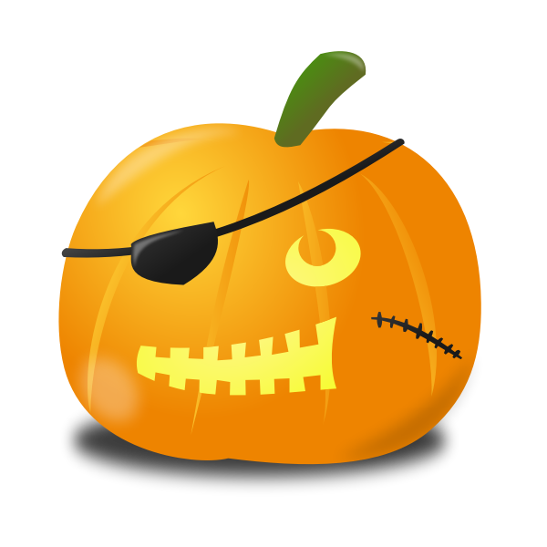 SVG Pirate pumpkin vector graphics