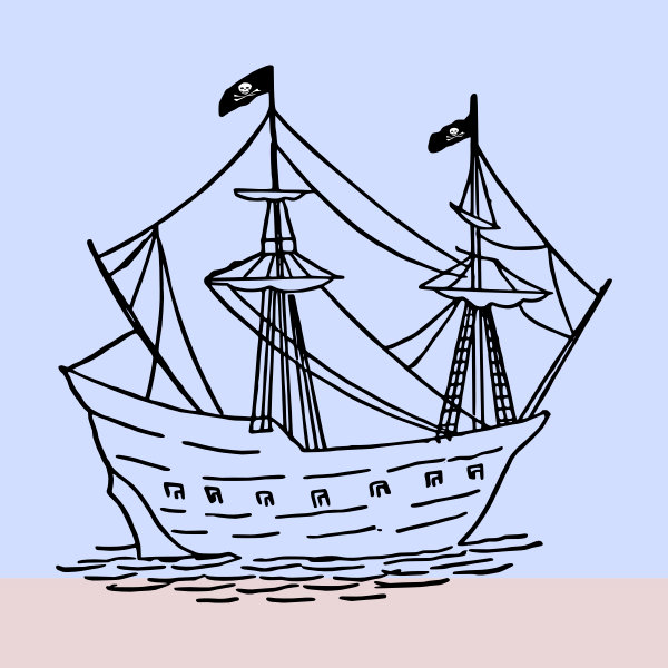 SVG Pirate sailboat