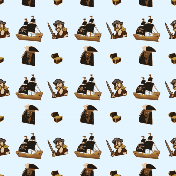 SVG Pirate seamless pattern