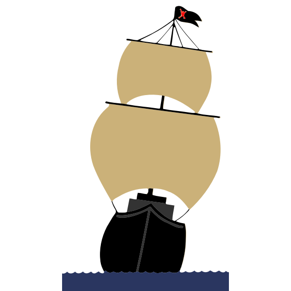 SVG Pirate ship drawing