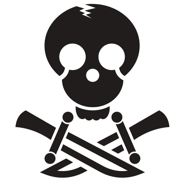SVG Pirate skull silhouette
