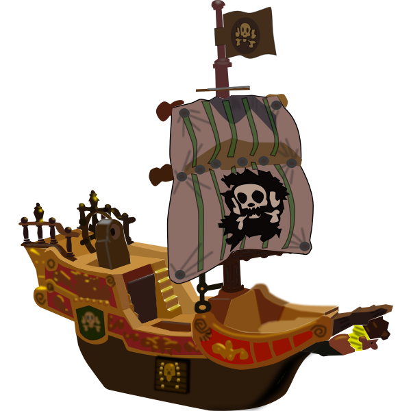 SVG Pirate toy ship vector image