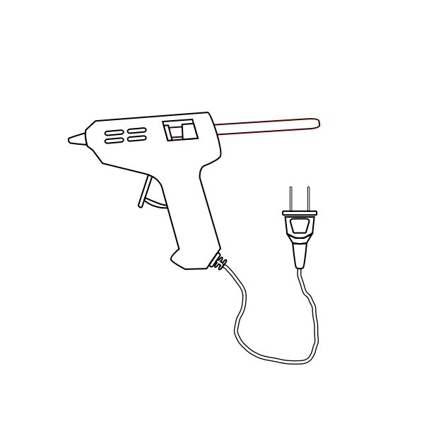 SVG pistola pegamento silicona colorear