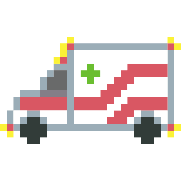 SVG Pixel art ambulance