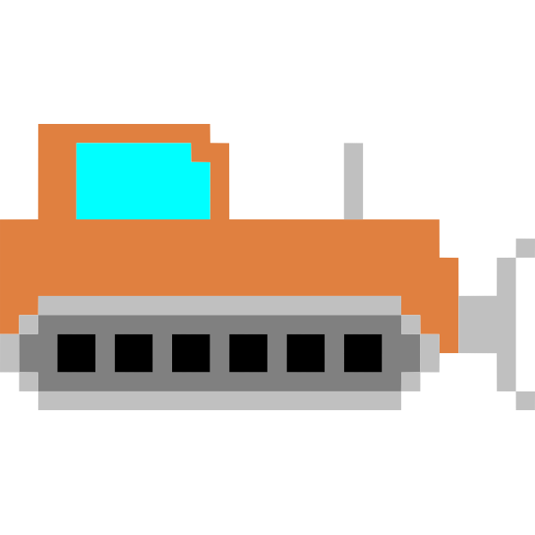 SVG Pixel art bulldozer