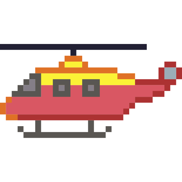 SVG Pixel art helicopter
