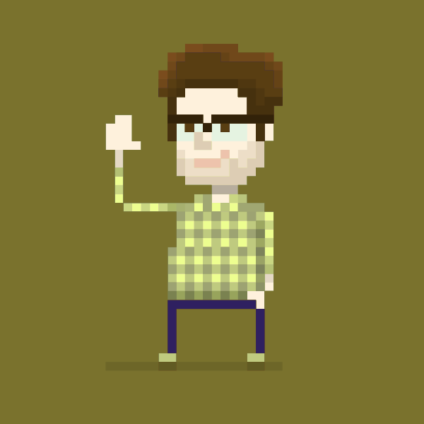 SVG Pixel art man vector drawing