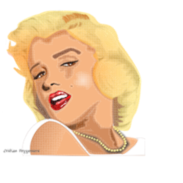 SVG pixel art Marilyn