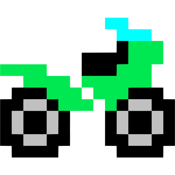 SVG Pixel art motorbike