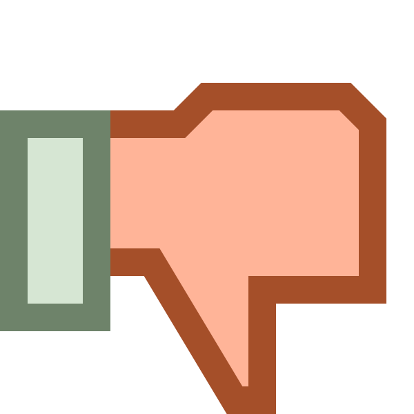 SVG Pixel art thumbs down vector image