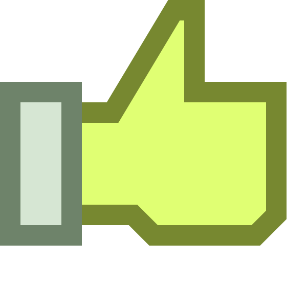 SVG Pixel art thumbs up vector illustration