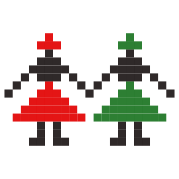 SVG Pixel dancers