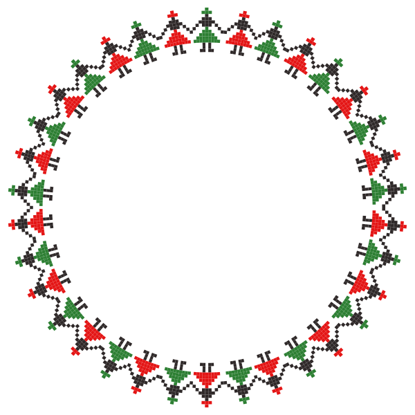 SVG Pixel dancers frame