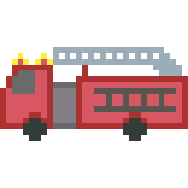 SVG Pixel fire engine