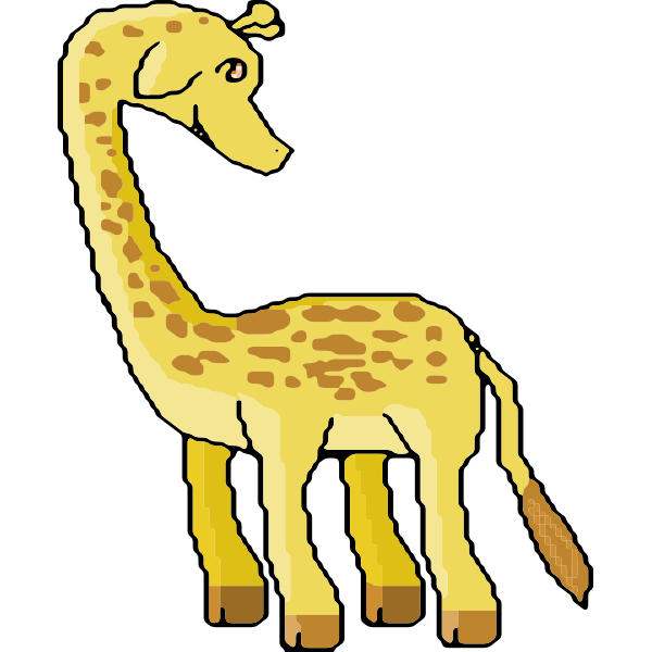 SVG Pixel giraffe