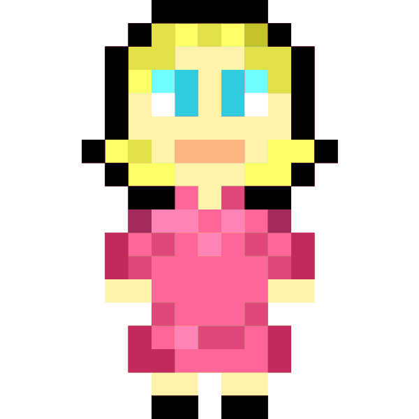 SVG Pixel girl