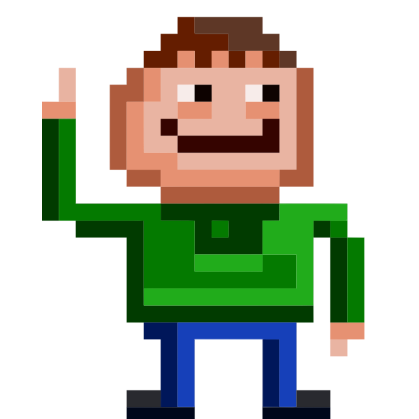 SVG Pixel man