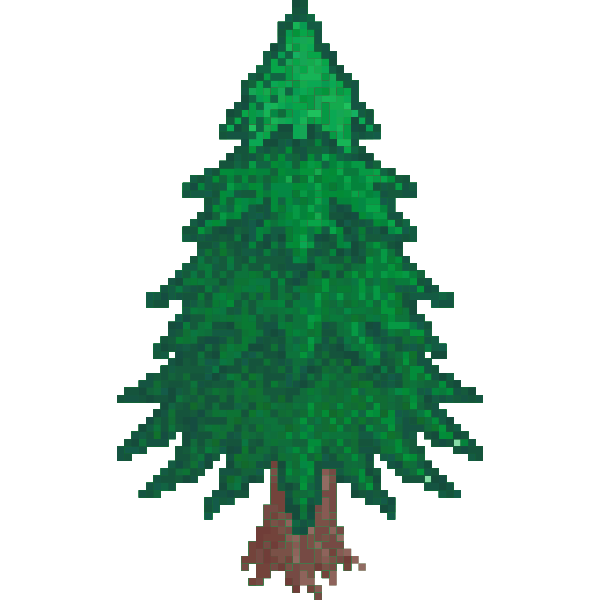 SVG Pixel pine tree