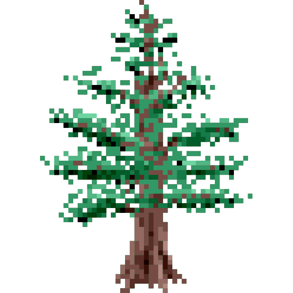 SVG Pixel pine tree image