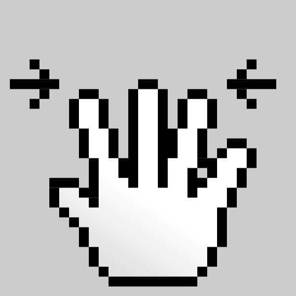 SVG Pixel pointing hand