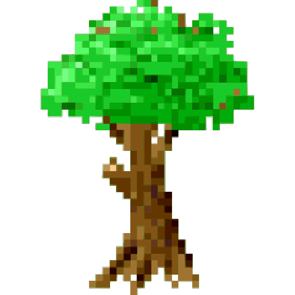 SVG Pixel tree symbol