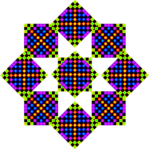 SVG Pixelated tile pattern