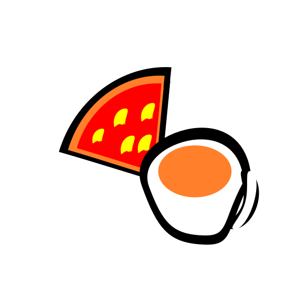 SVG pizza and coffie