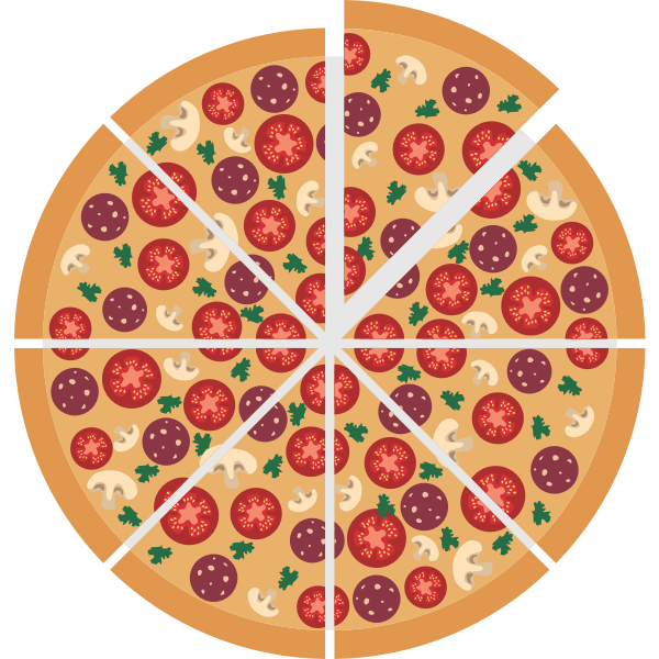 SVG Pizza cut