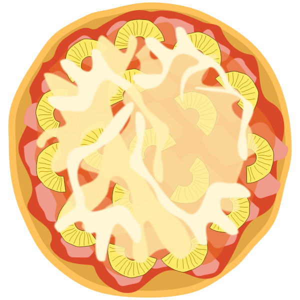 SVG pizza Hawaii pizza with ham and pineapple