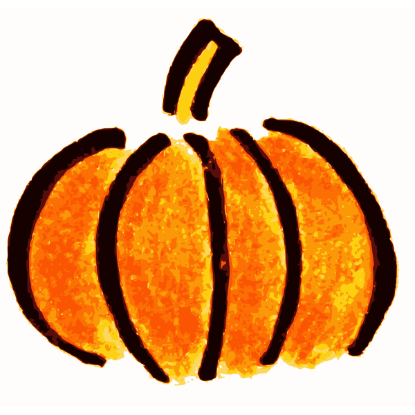 SVG Plain black and orange pumpkin vector image