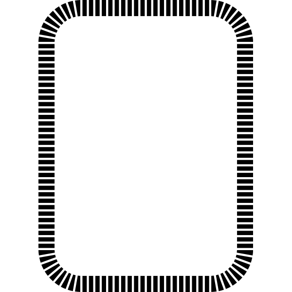 SVG plain Frame black and white rounded square
