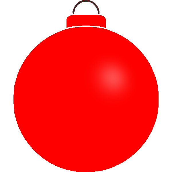 SVG Plain red bauble