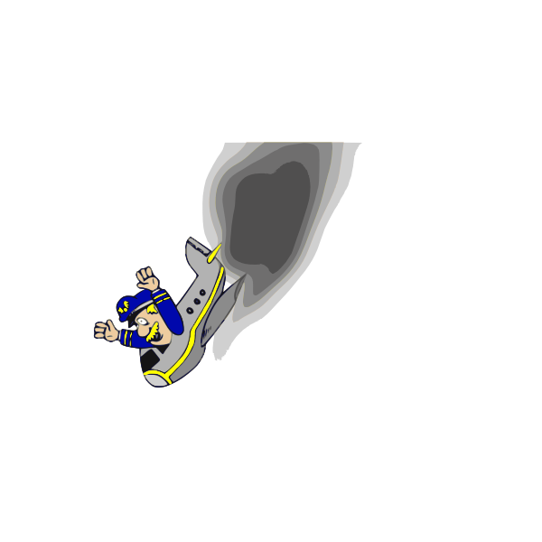 SVG Plane down silhouette