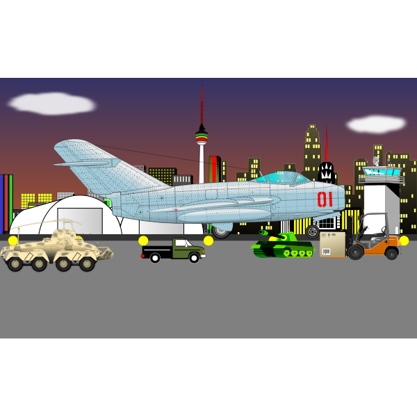 SVG Plane in airport