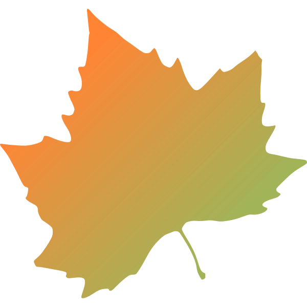 SVG Plane tree autumn leaf vector clip art