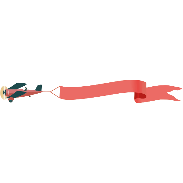 SVG Plane with banner