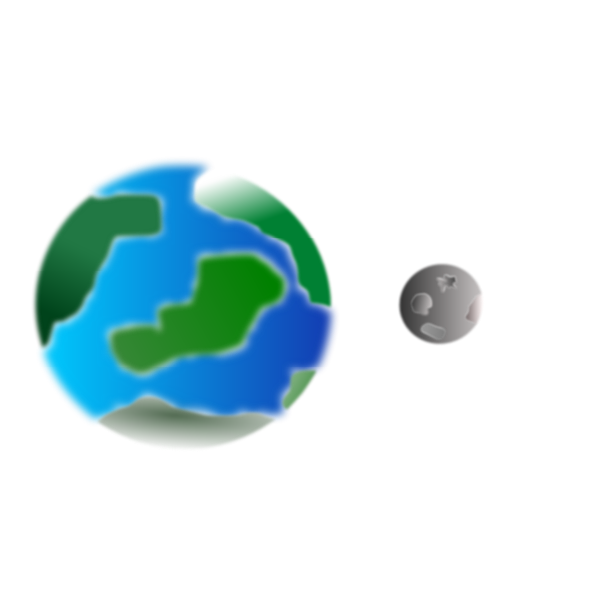 SVG Planet with moon