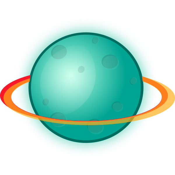 SVG Planet with rings vector image