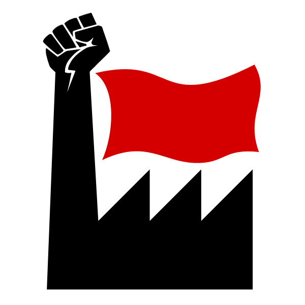 SVG Plant with flag and fist