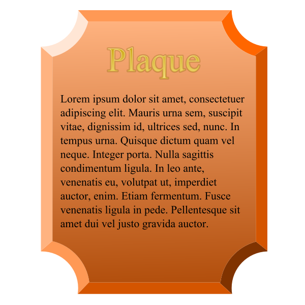 SVG Plaque