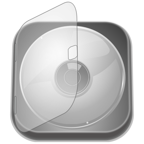 SVG Plastic CD cover case vector image